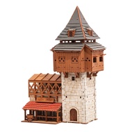 I BUILT IT - Eyrie S - Castle Guard Tower - 3D Wooden Puzzle - 28mm Scale Model Building Kit for Adu