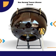 Bas Sarang Tawon Ukuran 16 inch Bas Hadroh 16 inch/40 cm + Tam Mika Alumunium