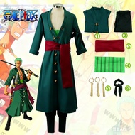 Anime One Piece Roronoa Zoro Cosplay Costume For Men Kid Boys Zoro Kimono Robe Zoro Green Short Hair