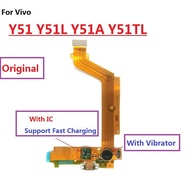 พอร์ตที่ชาร์จแบบยืดหยุ่นได้สายเคเบิลสำหรับเปลี่ยน USB ชาร์จแบบดั้งเดิม/คัดลอกพร้อมไวเบรเตอร์ IC สำหรับ Y51TL Y51A Y51L Vivo Y51