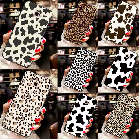 Leopard Print Pattern Cow Case For Samsung Galaxy J7 J5 J3 2017 J1 A3 A5 2016 A9 A7 A6 A8 J8 2018 J6