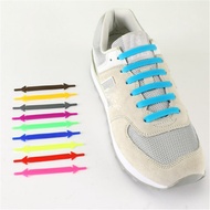 12Pcs/lot Silicone Shoelaces No tie Elastic Shoe Laces Special Shoelace for Kids /Adults Lacing System Rubber Strings Shoes Accessories