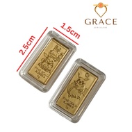GraceJewellery Gold 1Gram 999.9 PureGold Cartoon Gold Bar/ Emas 1Gram 999.9 Original Kartoon Gold Ba