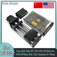Linear Rail Kit Sliding Table Ball Screw Module Slide Stage 50-300mm Stroke Nema23 Stepper Motor 1.2