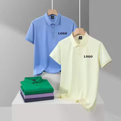 Size S-10XL Summer Short Sleeve Solid Classic Polo Shirts Custom Printed Design Photo Logo Business 