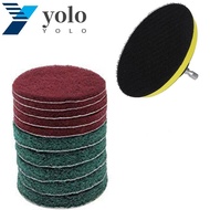 YOLO Drill Power Brush Flocking Drill Attachment Household Cleaning Tool For Tile Tub Kitchen Power Scouring Pads