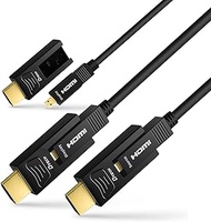 DTech 75 Feet Fiber Optic HDMI Cable 4K 60Hz 444 Chroma Subsampling 18Gbps Ultra HD with Micro HDMI 