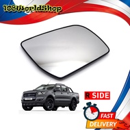 เนื้อเลนส์กระจก ข้าง ขวา ใส่ Ford Ranger Mazda Bt-50 Pro 2012 - 2019 Right Wing Side Door Mirror Gla