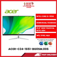 ACER-C24-1651-BG0SM.006-INTELCOREI3-1115G4,8GBR4RAM,512GBSSD,23.8",INTELUHD,W11,3YRS,H&S