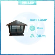Outdoor Gate Lamp lampu tiang pagar Waterproof E27 25CM Malaysia Ori LED