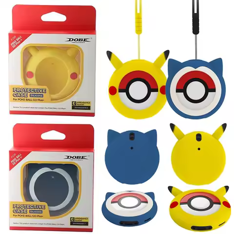 Pokemon Pokeball GO PLUS Protective Case Anime Pikachu Silicone Drop Protection Cover for Switch Go 