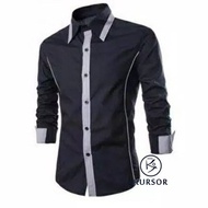PRIA KEMEJA Ori Cursor Shirt Men Simple Drill