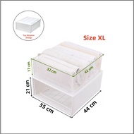 COLOGO 🥇 33L Clothes Storage Box Transparent Drawer Storage Box Stackable Storage Organizer Box Home