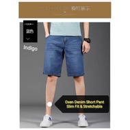 Oxen Men's Jeans Slim Fit Stretchable Denim Short Pants.