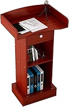 Stylish and Modern Lightweight Lecterns High Density Board Podium Stand With Open Storage Teacher Podiums Laptop Desk Modern Standing Lectern (Size : Natural)