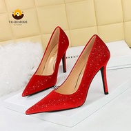 Fashion High-Heeled Shoes Suede Party Women Shoes Stiletto Woman Pumps Pointed Toe Ladies High Heels