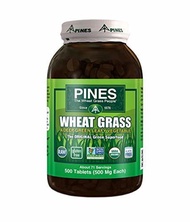 ▶$1 Shop Coupon◀  Pines Organic Wheat Grass, 500 Count Tablets