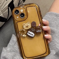 Phone Case for OPPO Reno 4 5 6 7 8 A31 A8 A9 A55 A57 A58 A3S A5 A7 A15 A16 A17 A32 A52 A54 A72 A95 A96 R15 R17 F17 PRO Color transparent Coffee bean donuts Cellphone Case Cover
