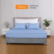 Set 3 món lụa Tencel Cao cấp Ga giường chần bông và 2 vỏ gối nằm Forever Mềm mịn