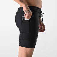 Terrel Sportswear - Running Mor Tight Inked Black Men's Compression Pants Men's Running Leggings