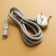 Heavy Duty UK 13A Power Cord BS1363 To IEC C13 2M Grey | H05VV-F 3G 1.0MM² |  Malaysia & Singapore A