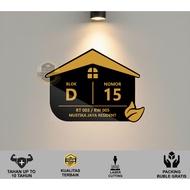 AESTHETIC Minimalist Acrylic House Number CUSTOMbebas THEMA D010