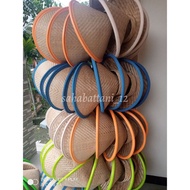 Caping petani jawa alusan / topi tudung bambu kerucut polos