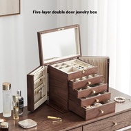 Wooden Jewellery Box Large Capacity Jewellery Organiser Double Door Jewellery Box Organiser