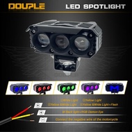 Lampu Tembak Mini Laser SQL 2 Mata plus devil Super Terang high low putih premium