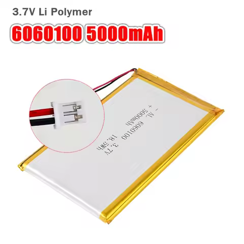 3.7V 5000mAh Li Polymer 6060100 Rechargebale Battery for PowerBank Smart Watch Beauty Instrument Blu