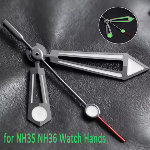 Luminous Hands for Seamaster Style Green Mechanical Replace Watches Pointers for Seiko Mod NH35 NH36