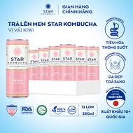 Thùng 12 lon trà STAR KOMBUCHA Vải Kiwi / Lovely Lychee (250ml/lon)