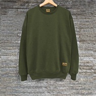 Crewneck Polos Hitam Tebal Pria Wanita Sweater Polos Jaket Switer Pria Wanita Jumbo Tebal Cooton Pre