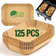 RECKNEY 125pcs Air Fryer Liners for Ninja Dual, Air Fryer AF300UK AF400UK AF451UK Accessories, Dispo