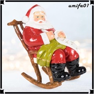 [ Santa Claus Figurine Crafts Christmas Decoration for Desktop Bedroom Mantel