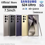 【รับประกัน 1 ปี】ของแท้100% NEW Sumsung Galaxy S24 Ultra 5G 7.5นิ้ว โทรศัพท์ มือถือ แรม16GB รอม786GB