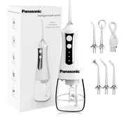 Panasonic เครื่องขัดฟันมัลติฟังก์ชั่น water flosser ถังเก็บน้ำ 300 มล. 5 หัวฉีด ดูแลช่องปาก.