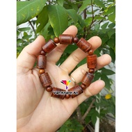 12mm bamboo string rosewood bracelet - Bracelet Beads - Feng Shui Jewelry - Meaningful Gifts