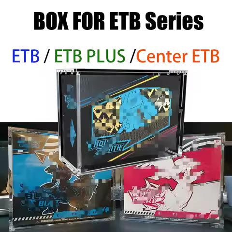Acrylic Magnetic Display Box FOR POKE ETB Series ETB PLUS BOOSTER Transparent Protection Box Center 