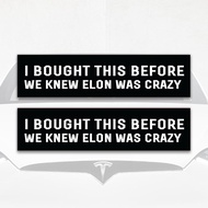 2pcs Anti Elon Bumper Stickers - No Elon Sticker, Elon Sticker, Anti Musk Tesla Bumper Sticker- Wate