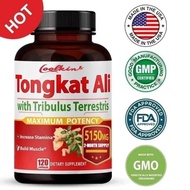 100% Original Products.120 Capsule.Organics Natural Tongkat Ali With Tribulus Terrestris Supplement.