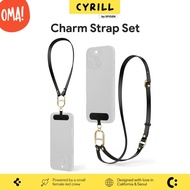 Cyrill [Spigen] Phone Charm Strap Set | Universal Crossbody + Wrislet Leather Strap