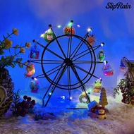 [SALI] Ferris Wheel Decoration Metal Rotating LED Ferris Wheel Night Light Light-up Desktop Figurine