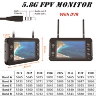 5803D 5.8G 40CH 4.3 Inch 800x480 16:9 LCD Screen Monitor With DVR built-in Rechargable Battery For F