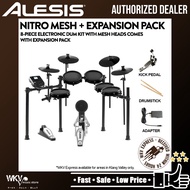 Alesis Nitro Mesh c/w Expansion Pack 8 Piece Electronic Drum Kit with Mesh Heads Electronic Drum (8pcs NitroMesh)