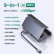 【4K 60Hz】UGREEN 9-in-1 10Gbps USB C HDMI DP Multiport Adapter HUB อุปกรณ์แปลงสัญญาณ for Steam Deck M