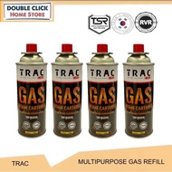 (4 bottles) TRAC Butane Gas Cartridge Cartridge Portable Dapur Gas Tin