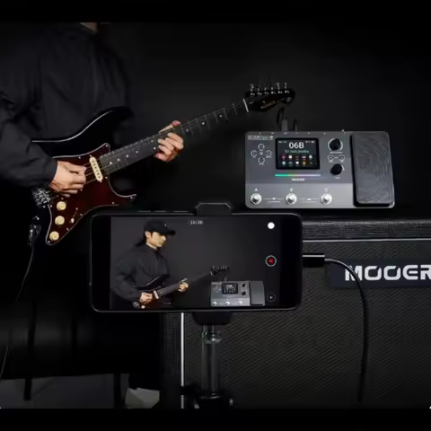 Mooer GE100 Pro/GE100 Pro Li Intelligent Multi Effects Pedal AI Tone Amp Modeling IR NAM Bluetooth L