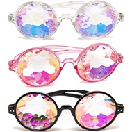 3pcs Kaleidoscope Glasses Trippy Psychedelic Rave Goggles Funky Prism Glasses for Raves Festival Acc