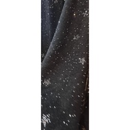 strechy black w/ stone design 62 inches width